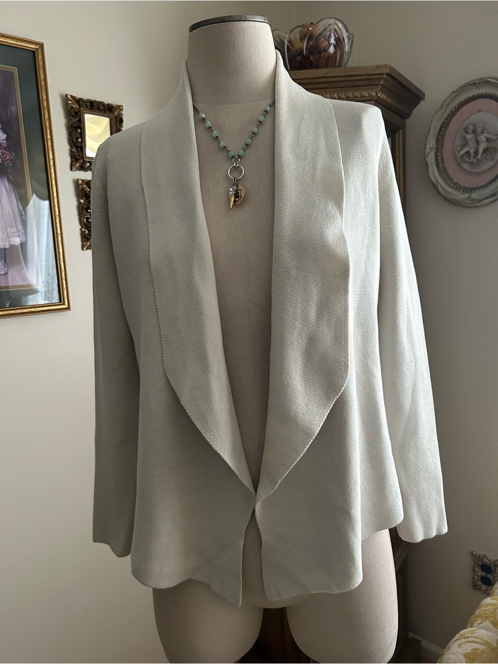 Eileen Fisher Open-Front Cardigan Sz PM C:1074A